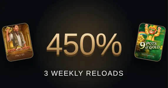 Weekly slots reloads up to 450% on mobile
