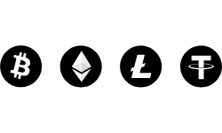 Bitcoin, Ethereum, Litecoin and Tether